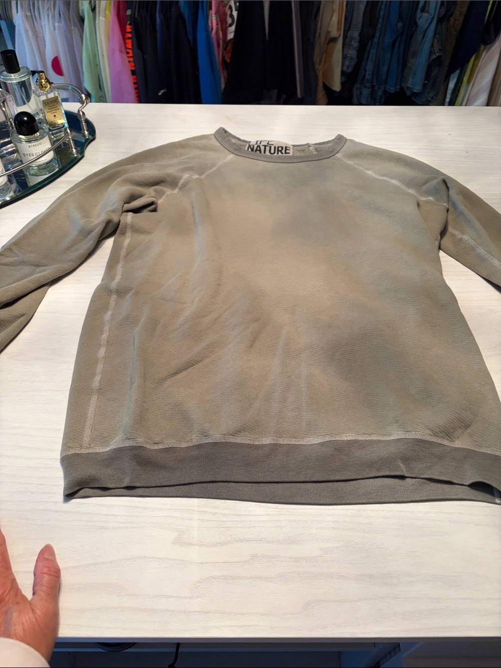Free City “Superyumm” Crewneck Sweatshirt in Olive